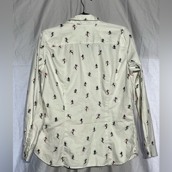 Eddie Bauer flannel button up Apres Ski top - Picture 2 of 4